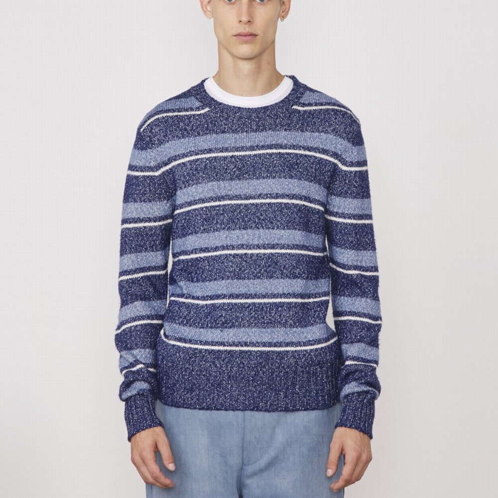 BNWT SS22 OFFICINE GENERALE MARCO HTR STRIPED SWEATER L & XL